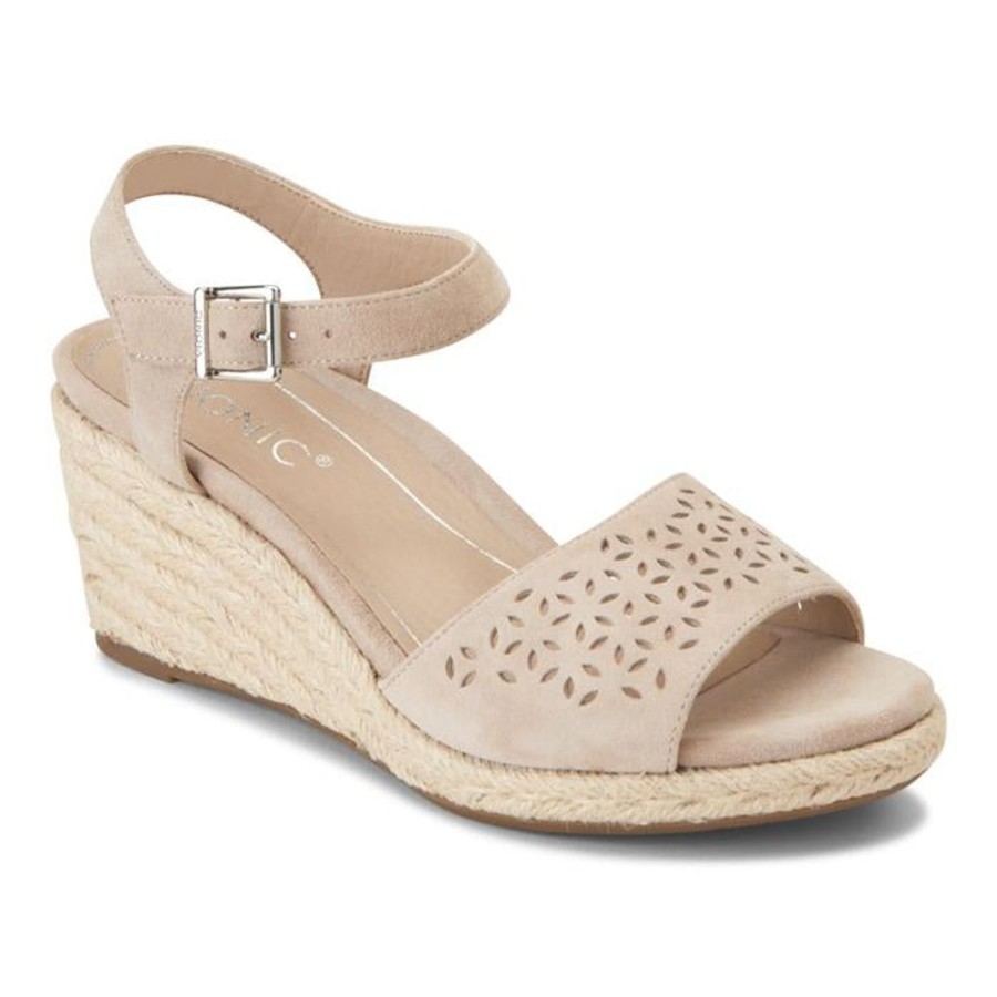 Womens Shoes Vionic | Womens Vionic Ariel Wedge Sandal Nude