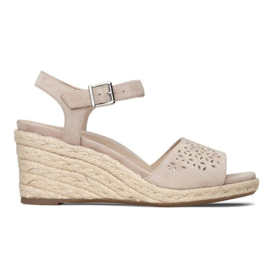 Womens Shoes Vionic | Womens Vionic Ariel Wedge Sandal Nude