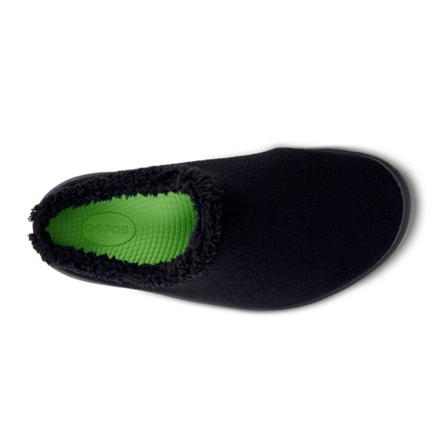 Mens Shoes Oofos | Men'S Oofos Oocoozie Mule In Black