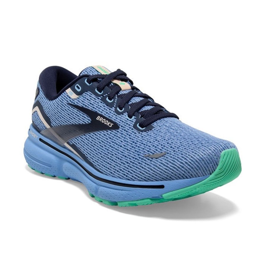 Womens Shoes Brooks Running | Womens Brooks Running Ghost 15 In Vista Blue/Peacoat/Linen