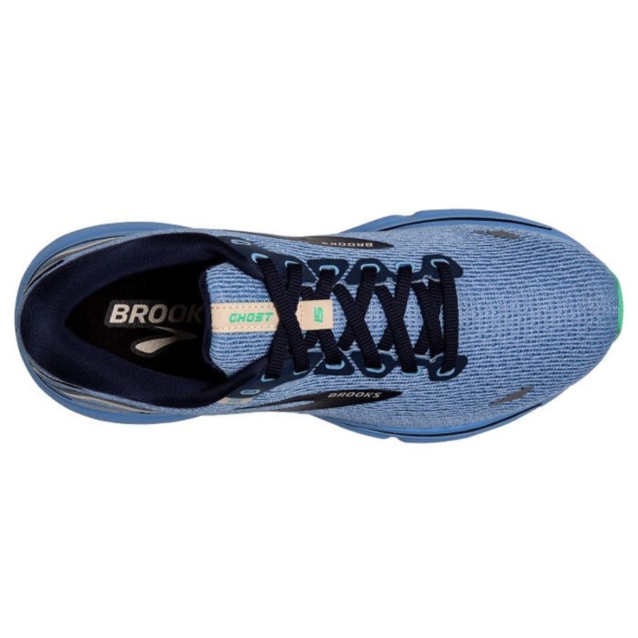 Womens Shoes Brooks Running | Womens Brooks Running Ghost 15 In Vista Blue/Peacoat/Linen