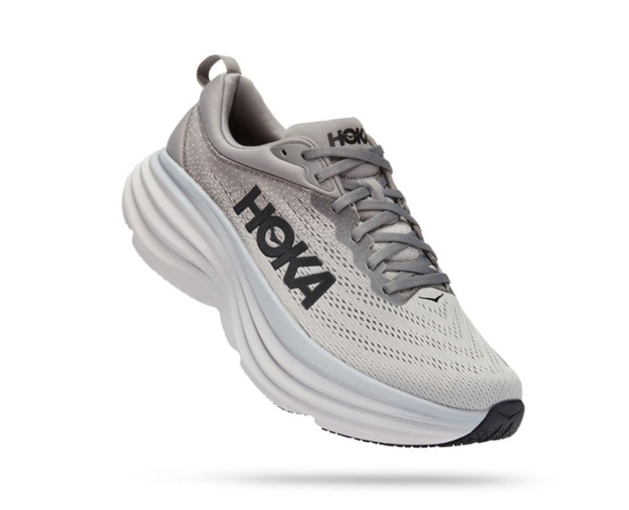 Mens Shoes Hoka | Mens Hoka Bondi 8 Wide In Sharkskin/Harbor Mist