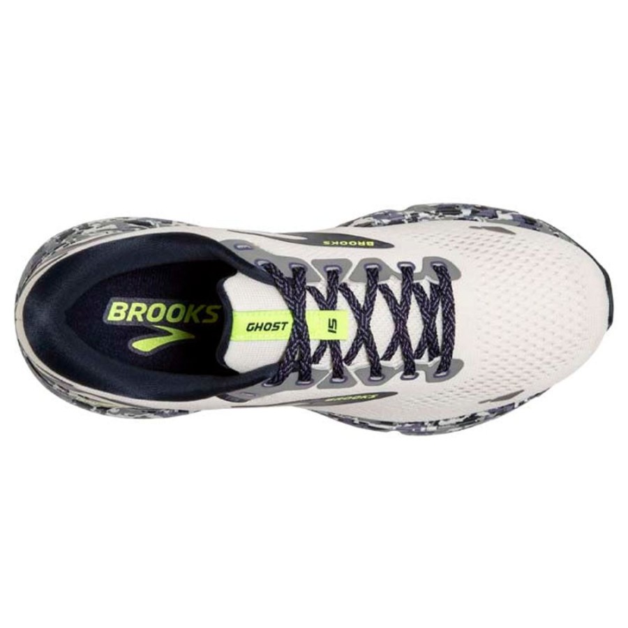 Mens Shoes Brooks Running | Mens Brooks Running Ghost 15 Camo Pack In White/Eclipse/Nightlife