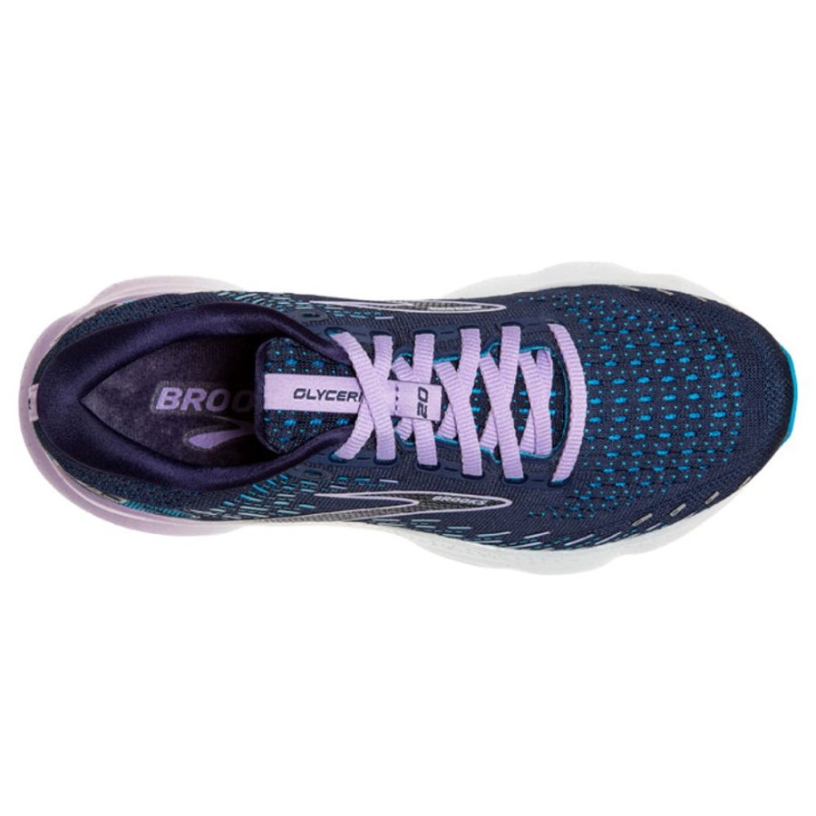 Womens Shoes Brooks Running | Women'S Brooks Running Glycerin 20 In Peacoat/Ocean/Pastel Lilac