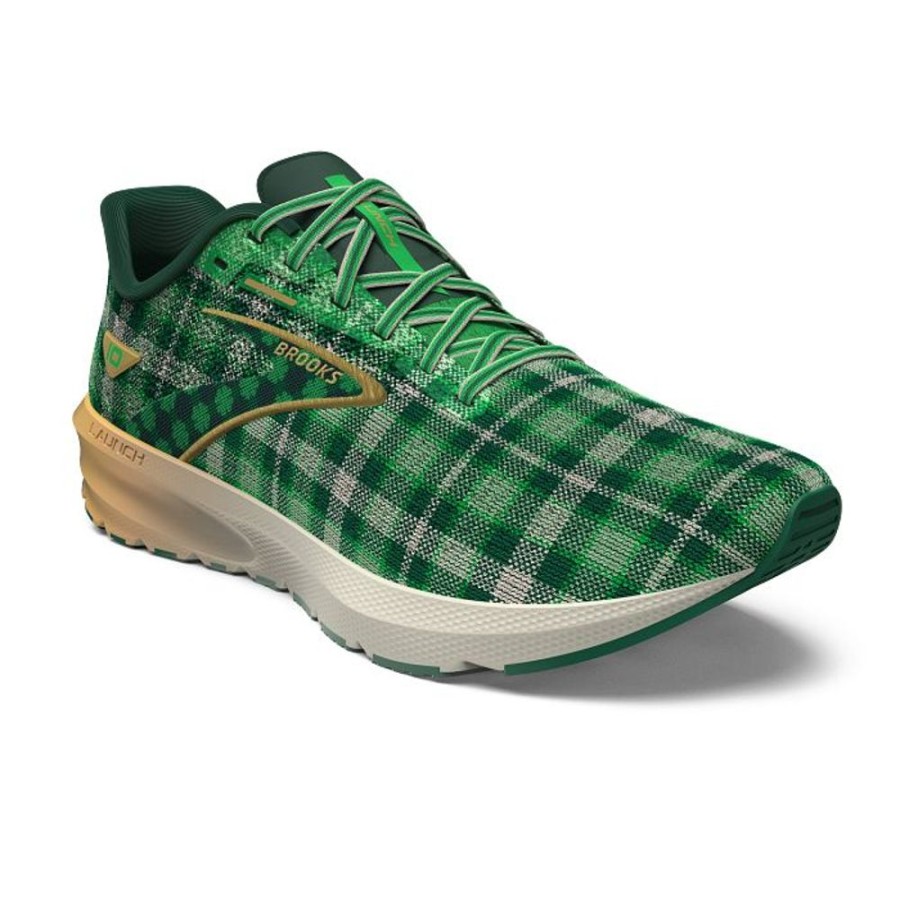 Mens Shoes Brooks Running | Mens Brooks Running Launch 10 Run Lucky In Toucan/Verdant/Vanilla