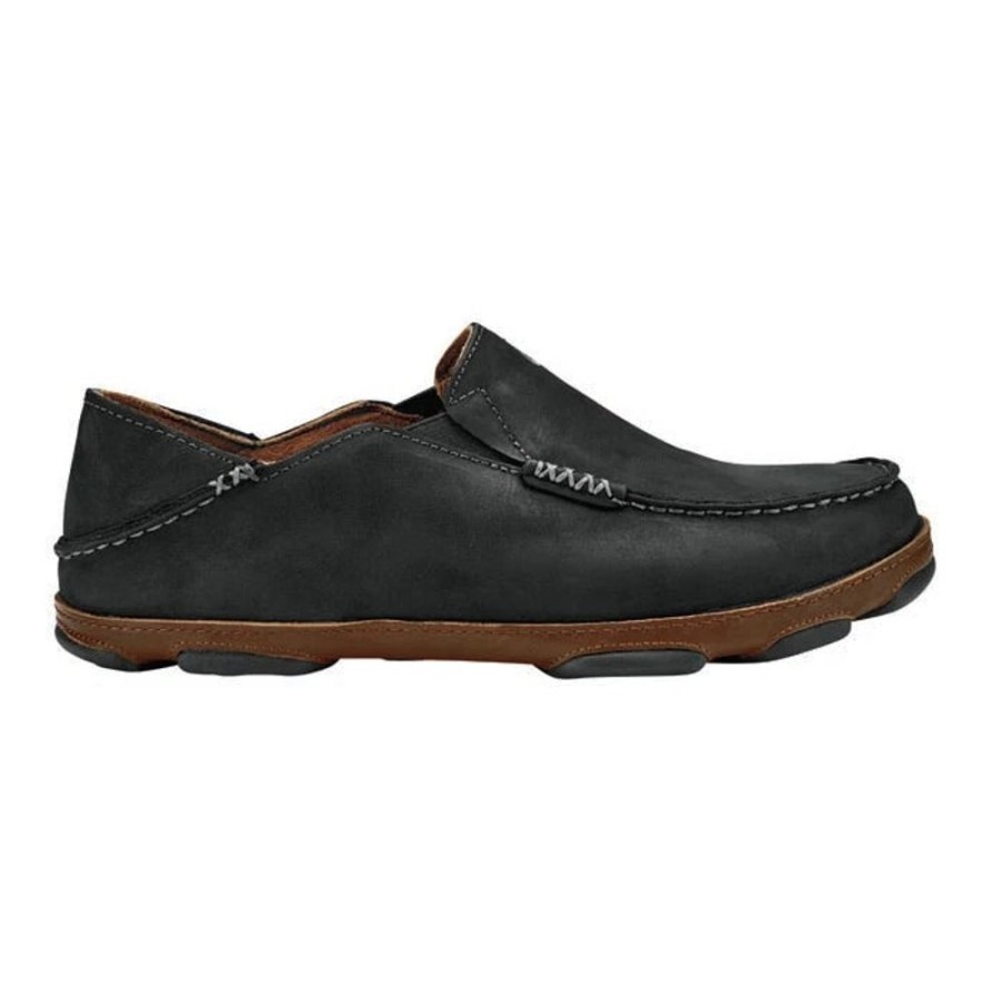 Mens Shoes Olukai | Mens Olukai Moloa In Black Toffee