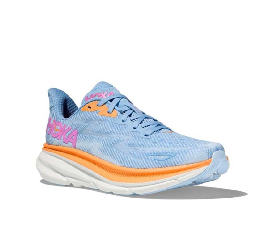 Womens Shoes Hoka | Womens Hoka Clifton 9 In Airy Blue/Ice Water