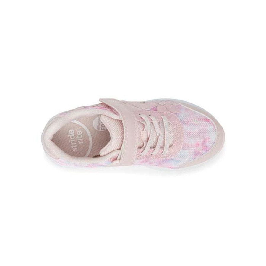 Girls Shoes Stride Rite | Big Girl Stride Rite Lighted Glimmer In Blush