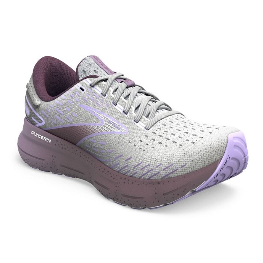 Womens Shoes Brooks Running | Womens Brooks Running Glycerin 20 In White/Orchid/Lavender