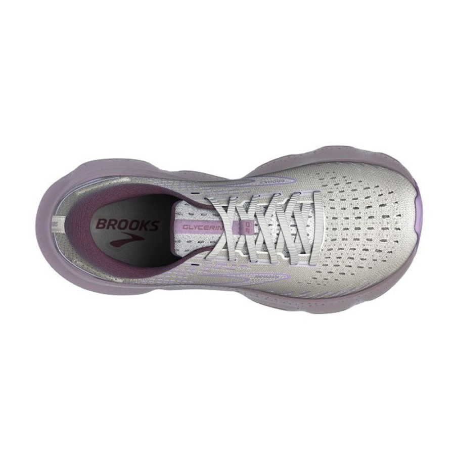 Womens Shoes Brooks Running | Womens Brooks Running Glycerin 20 In White/Orchid/Lavender