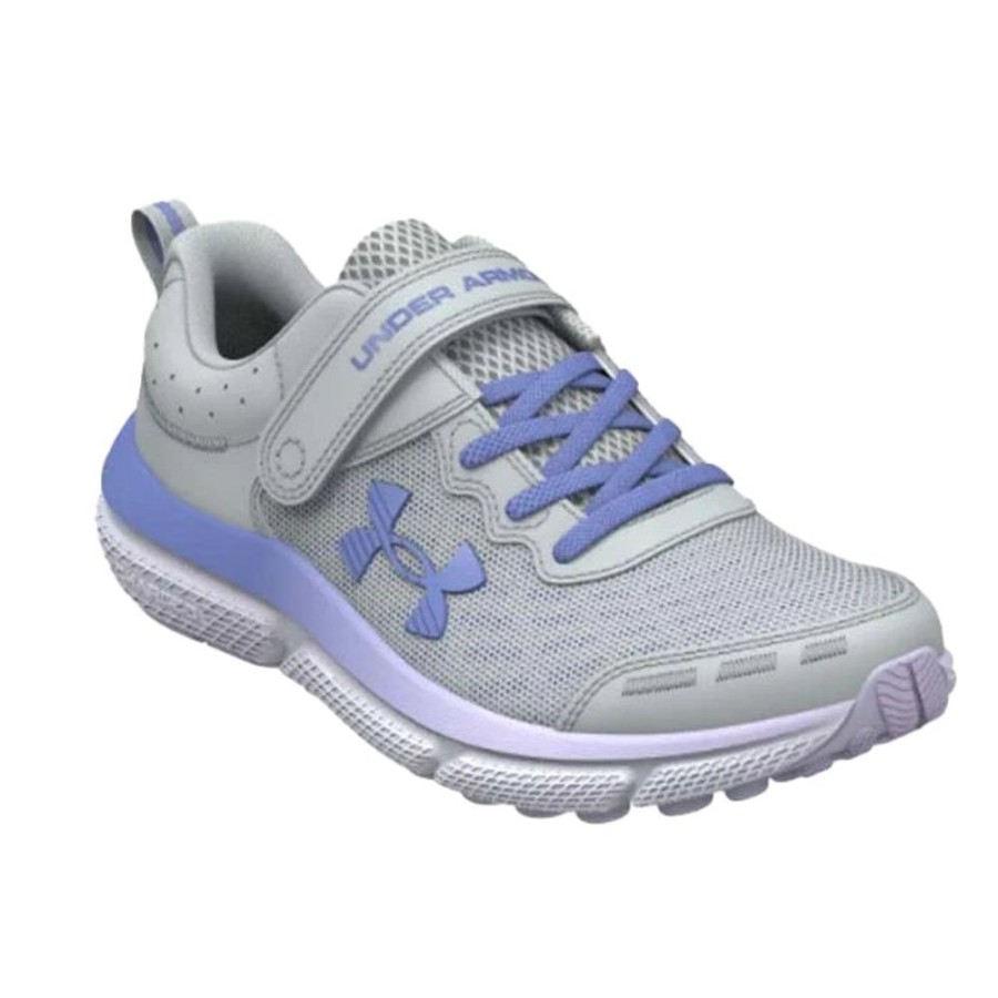 Girls Shoes Under Armour | Big Girl Under Armour Assert 10 Ac In Mod Gray/Nebula Purple/Baja Blue