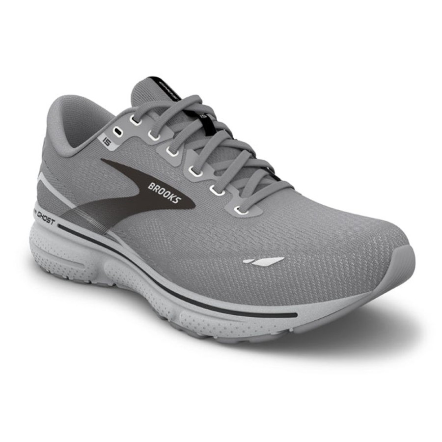 Mens Shoes Brooks Running | Mens Brooks Running Ghost 15 In Alloy/Oyster/Black