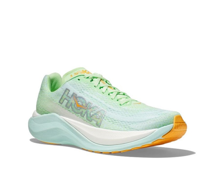 Womens Shoes Hoka | Womens Hoka Mach X In Lime Glow / Sunlit Ocean