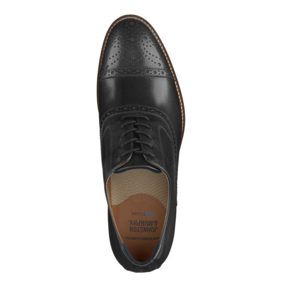 Mens Shoes Johnston & Murphy | Mens Johnston & Murphy Conard 2.0 Cap Toe In Black