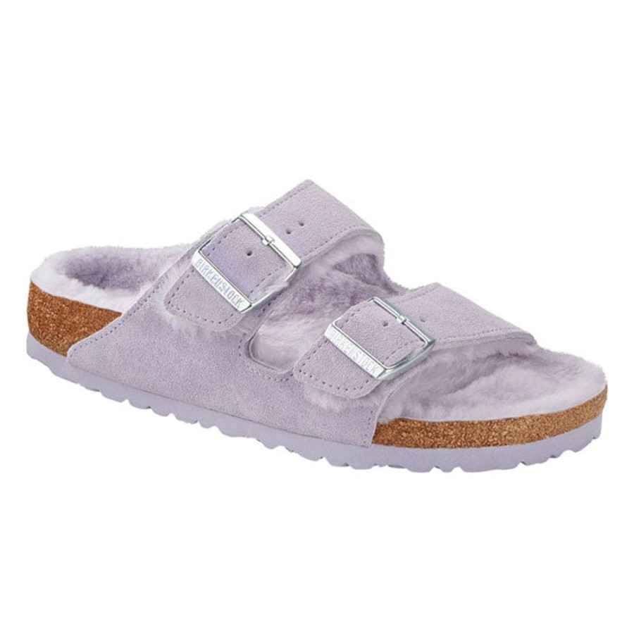 Womens Shoes Birkenstock | Womens Birkenstock Arizona Shearling Narrow In Purple Fog