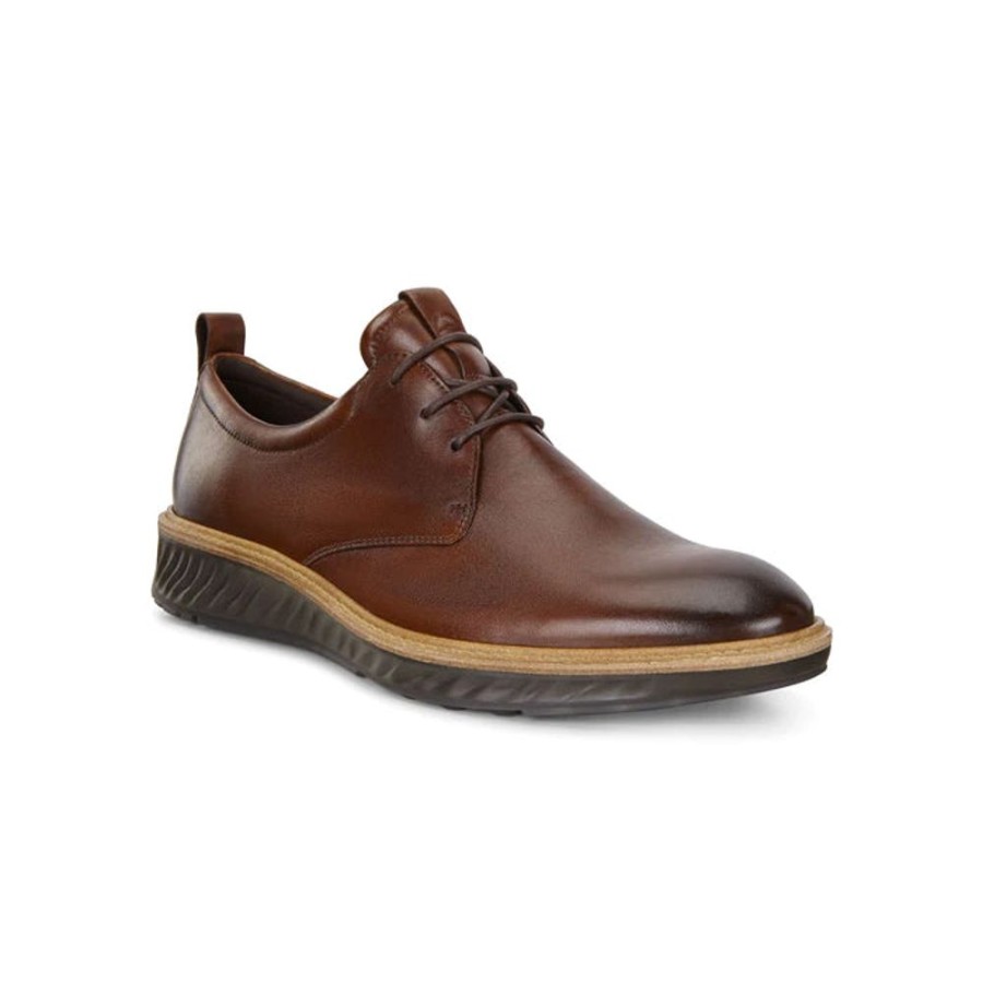 Mens Shoes Ecco | Mens Ecco Hybrid Plain Toe Cognac