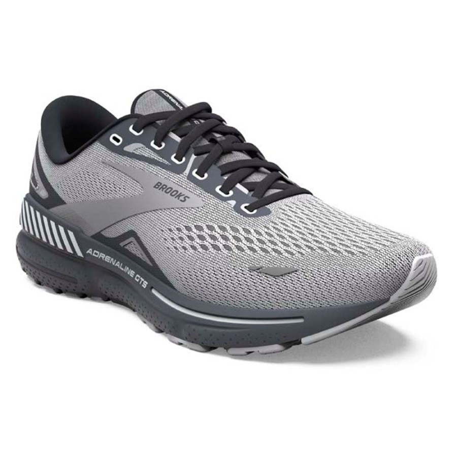 Mens Shoes Brooks Running | Mens Brooks Running Adrenaline Gts 23 In Oyster/Ebony/Alloy