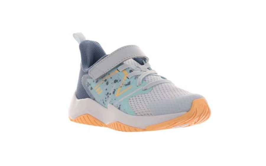 Girls Shoes New Balance | Big Girl New Balance Rave Run V2 A/C In Ice Blue/Bright Cyan/Solar Flare