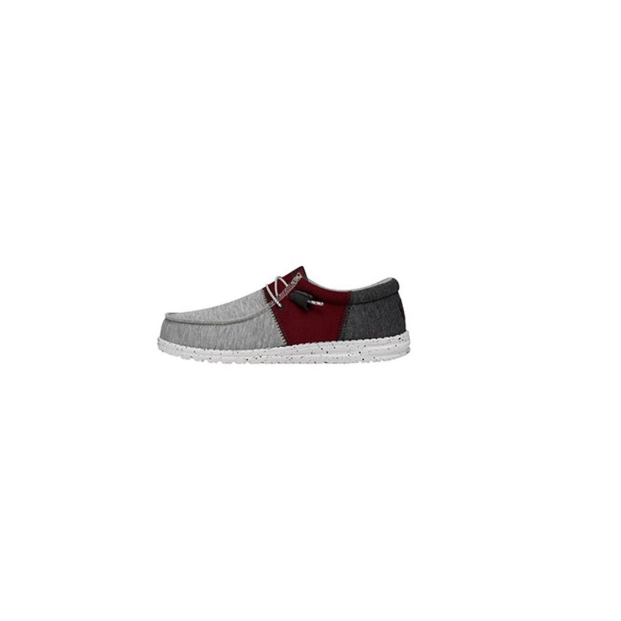 Mens Shoes Hey Dude | Mens Hey Dude Wally Tri Varsity In Crimson