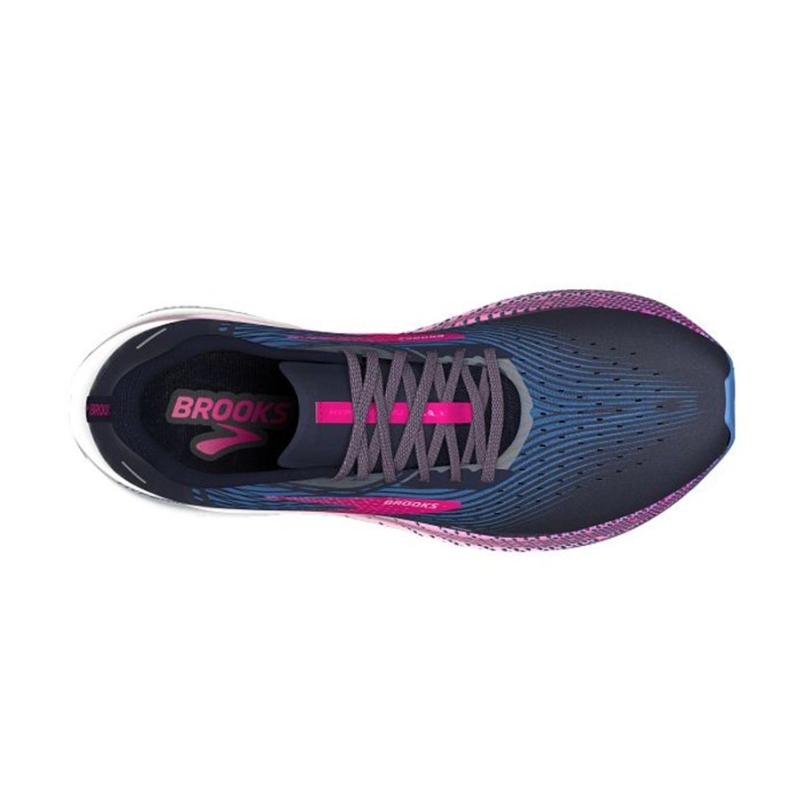 Womens Shoes Brooks Running | Womens Brooks Running Hyperion Max In Peacoat/Marina Blue/Pink Glo