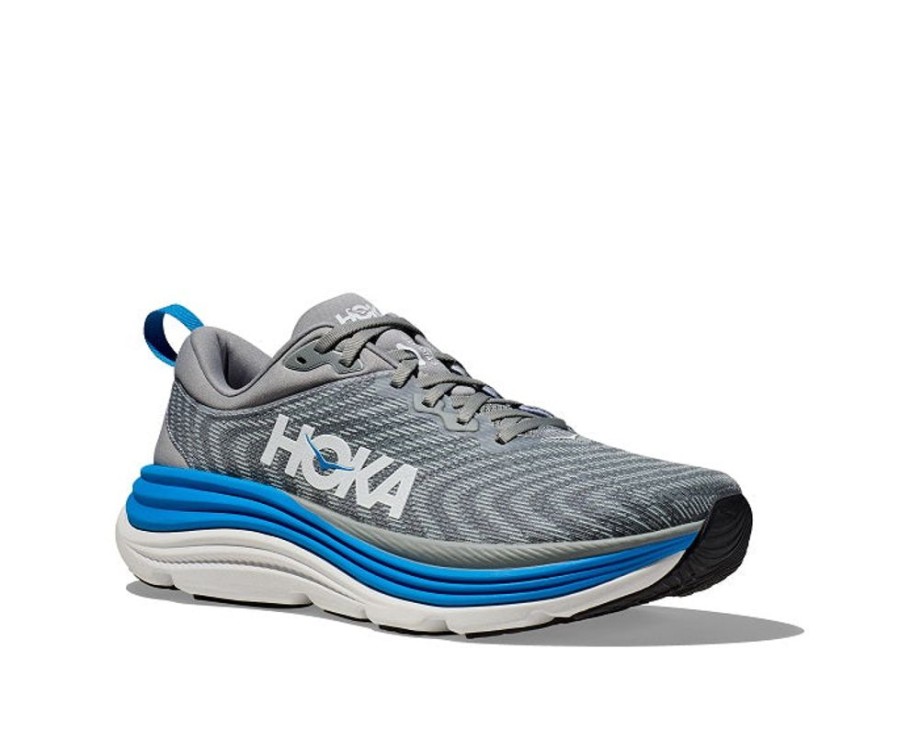 Mens Shoes Hoka | Mens Hoka Gaviota 5 Wide In Limestone/Diva Blue