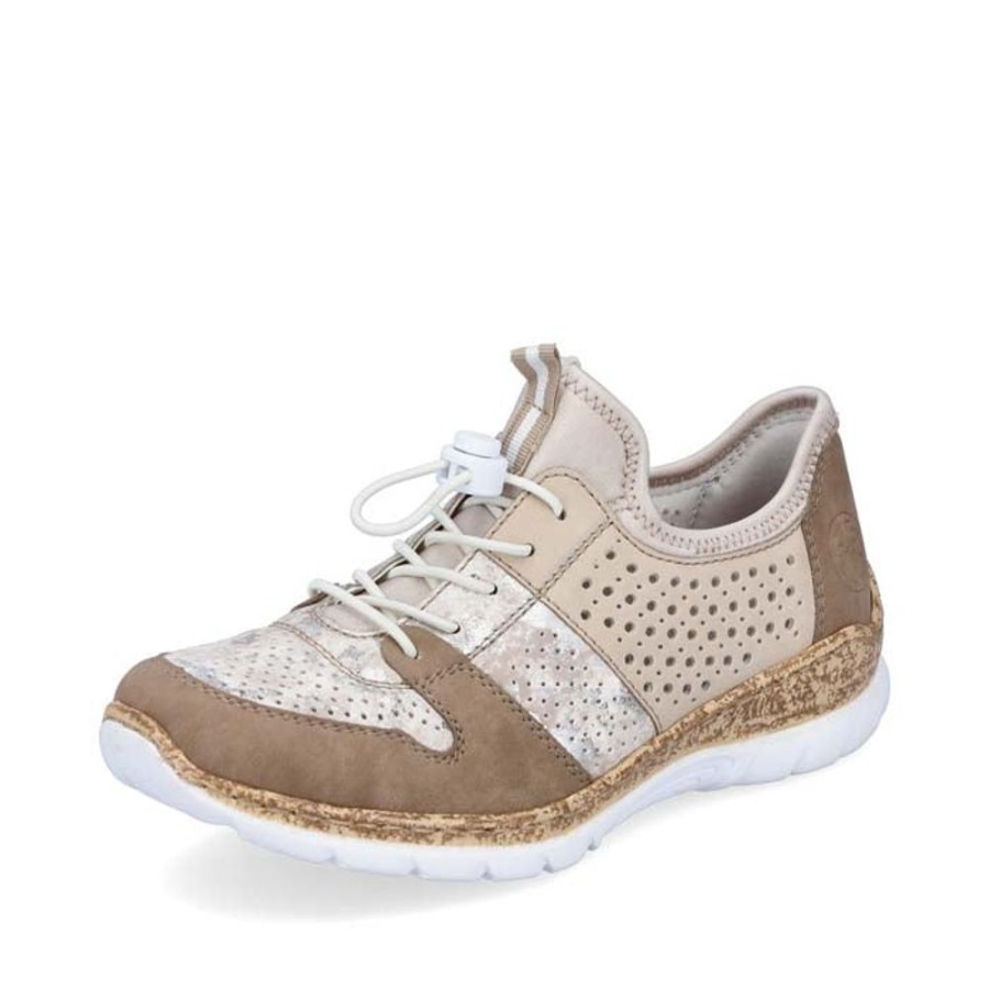 Womens Shoes Rieker | Womens Rieker Nikita 55 In Shell/Beige-Silver/Perle/Perlo