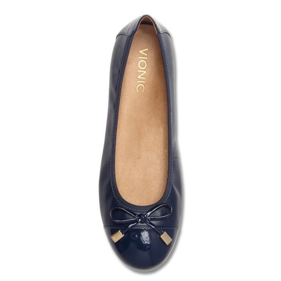 Womens Shoes Vionic | Womens Vionic Minna Ballet Flat Navy