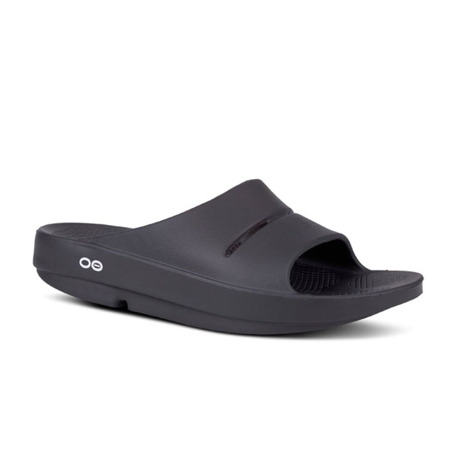 Mens Shoes Oofos | Men'S Oofos Ooahh Slide In Black