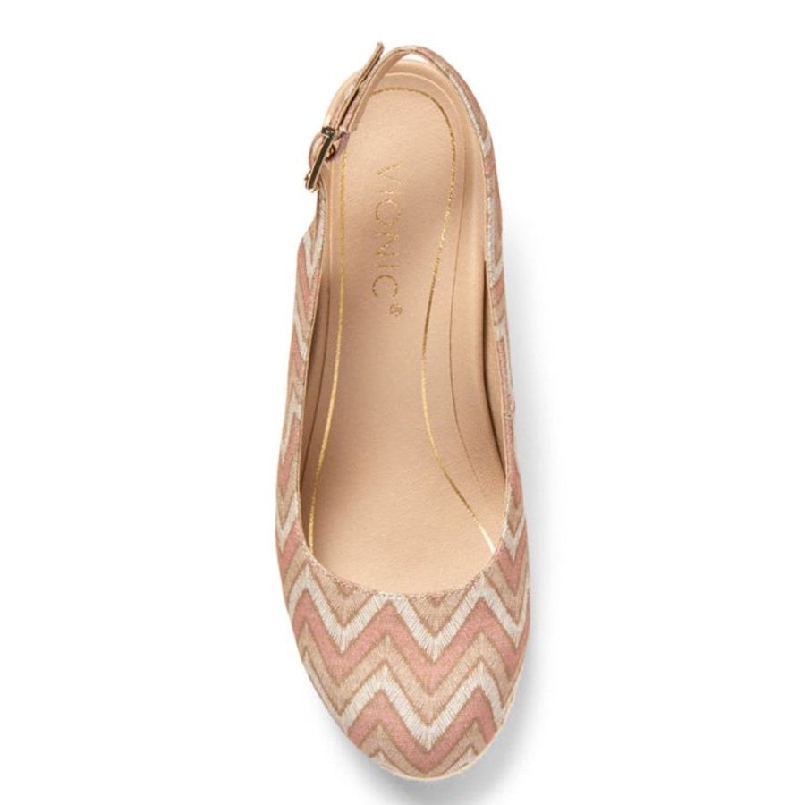 Womens Shoes Vionic | Womens Vionic Coralina Wedge Dusty Pink Chevron