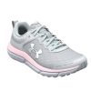 Girls Shoes Under Armour | Big Girl Under Armour Assert 10 Wide In Halo Gray/Pink Sugar/Iridescent