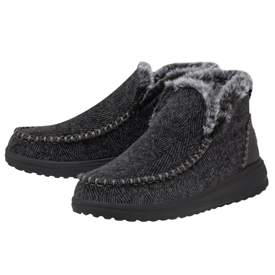 Womens Shoes Hey Dude | Women'S Hey Dude Denny In Black