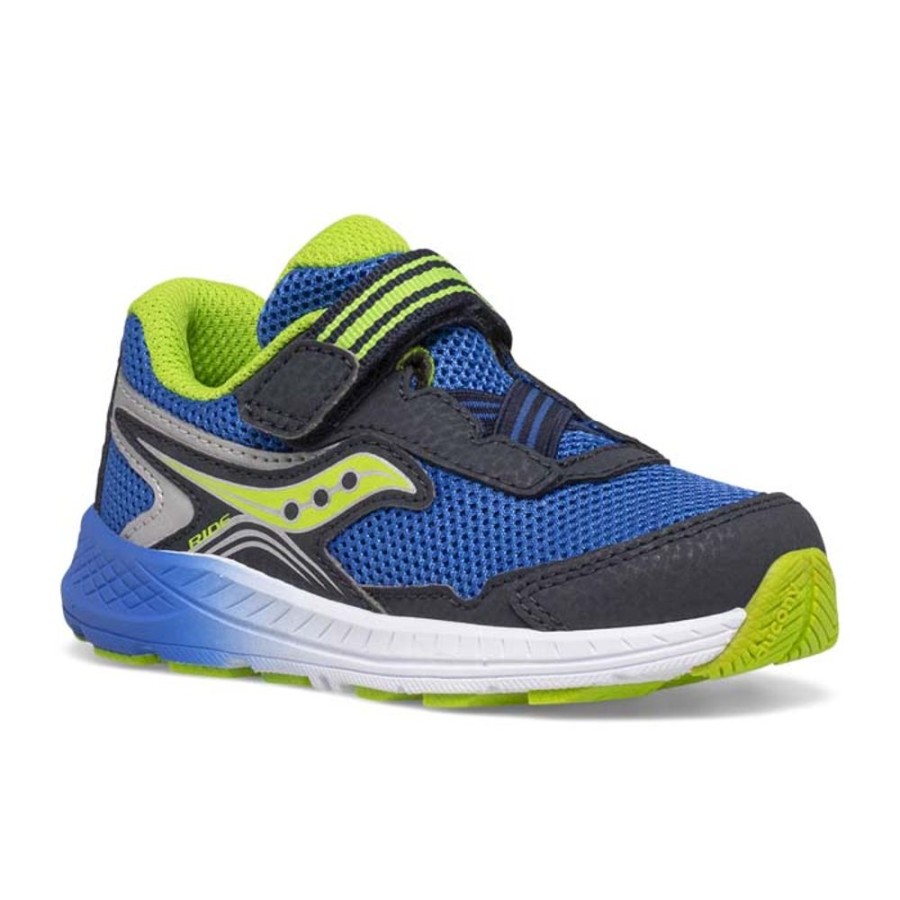 Boys Shoes Saucony | Little Boy Saucony Ride 10 Jr In Navy/Green