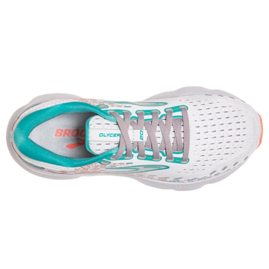 Womens Shoes Brooks Running | Women'S Brooks Running Glycerin 20 In Oyster/Latigo Bay/Coral