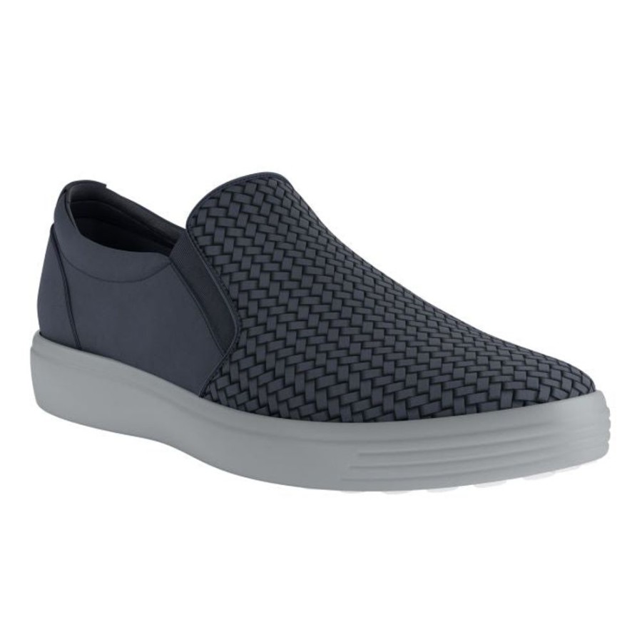 Mens Shoes Ecco | Mens Ecco Soft 7 Woven Slip-On In Ombre