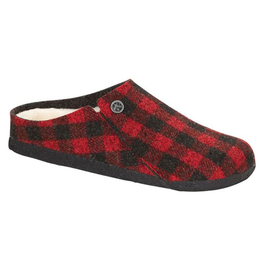 Womens Shoes Birkenstock | Womens Birkenstock Zermatt Slipper Plaid Red