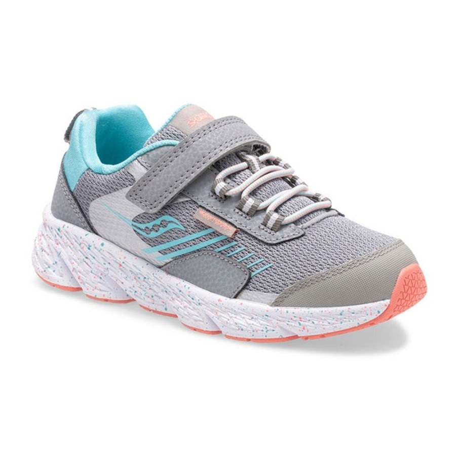 Girls Shoes Saucony | Big Girl Saucony Wind Shield A/C Grey