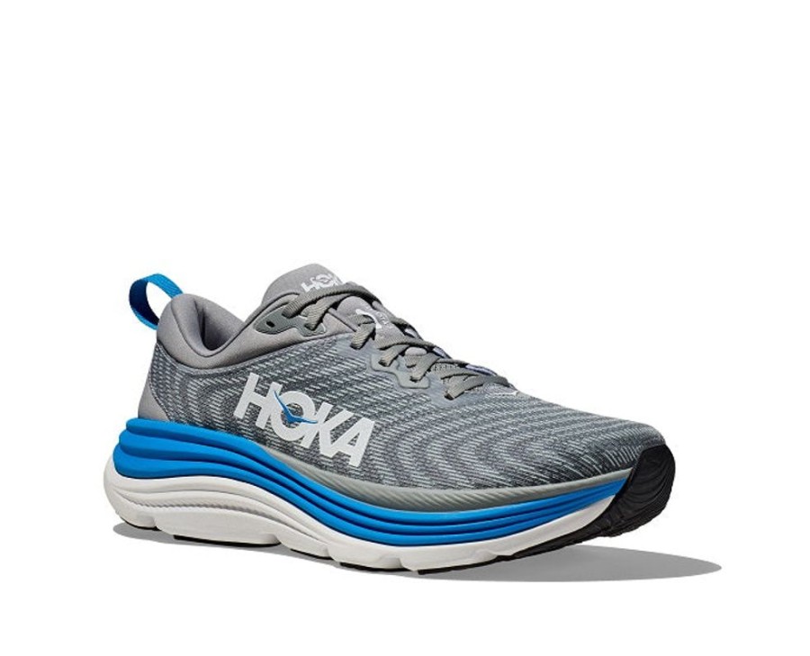 Mens Shoes Hoka | Mens Hoka Gaviota 5 In Limestone/Diva Blue