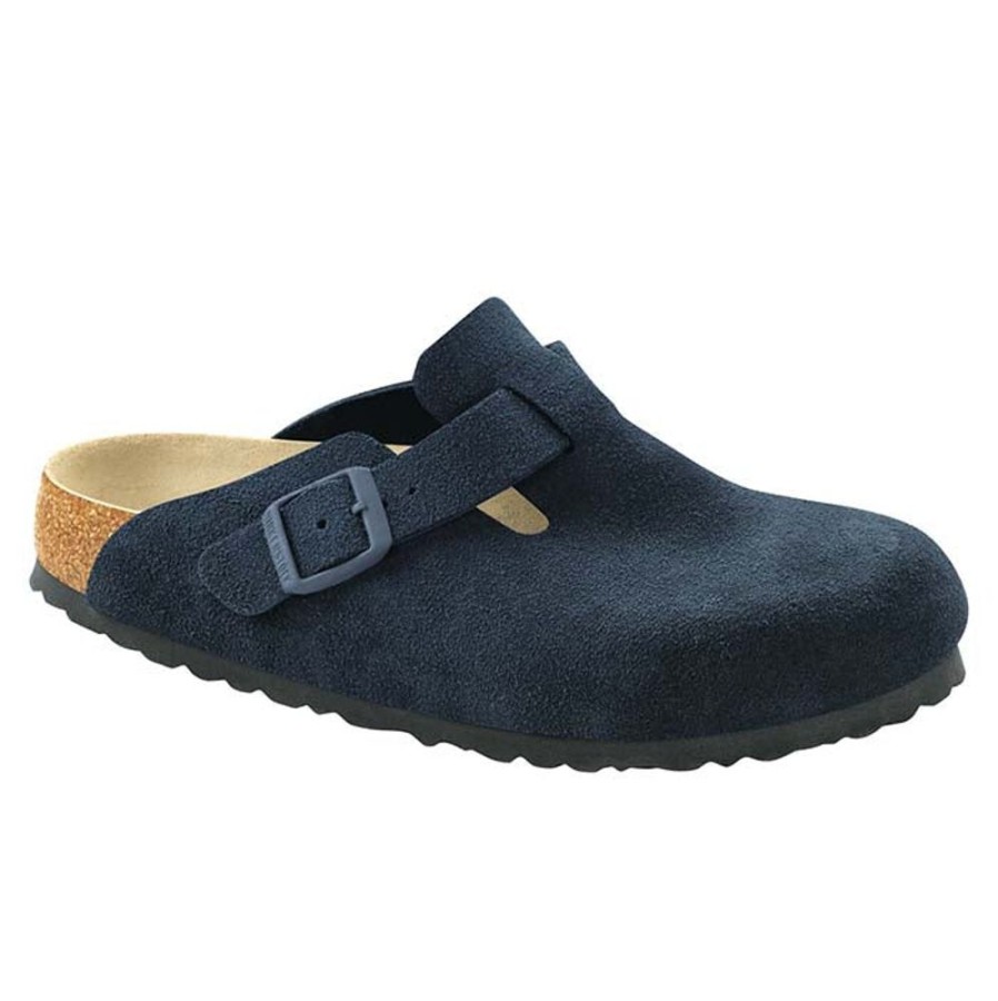 Womens Shoes Birkenstock | Womens Birkenstock Boston Soft Footbed Narrow In Midnight