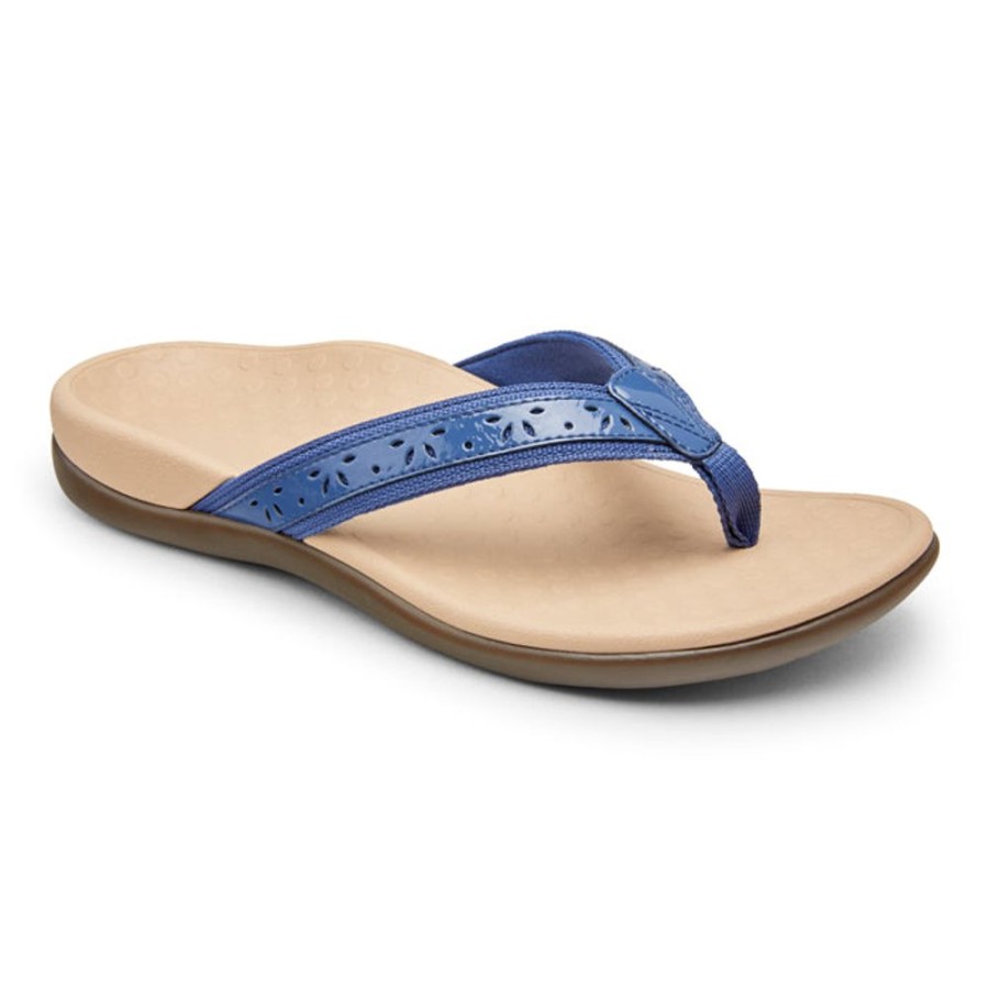 Womens Shoes Vionic | Womens Vionic Casandra Toe Post Sandal Indigo