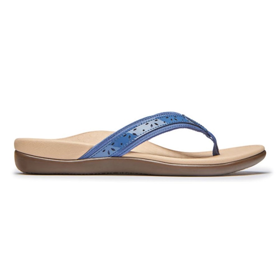 Womens Shoes Vionic | Womens Vionic Casandra Toe Post Sandal Indigo