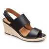 Womens Shoes Vionic | Womens Vionic Brooke Wedge Sandal Black