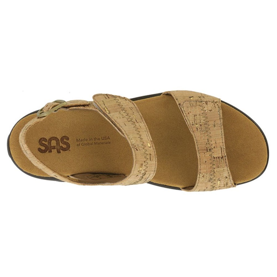 Womens Shoes Sas | Womens Sas Nudu In Gold Cork