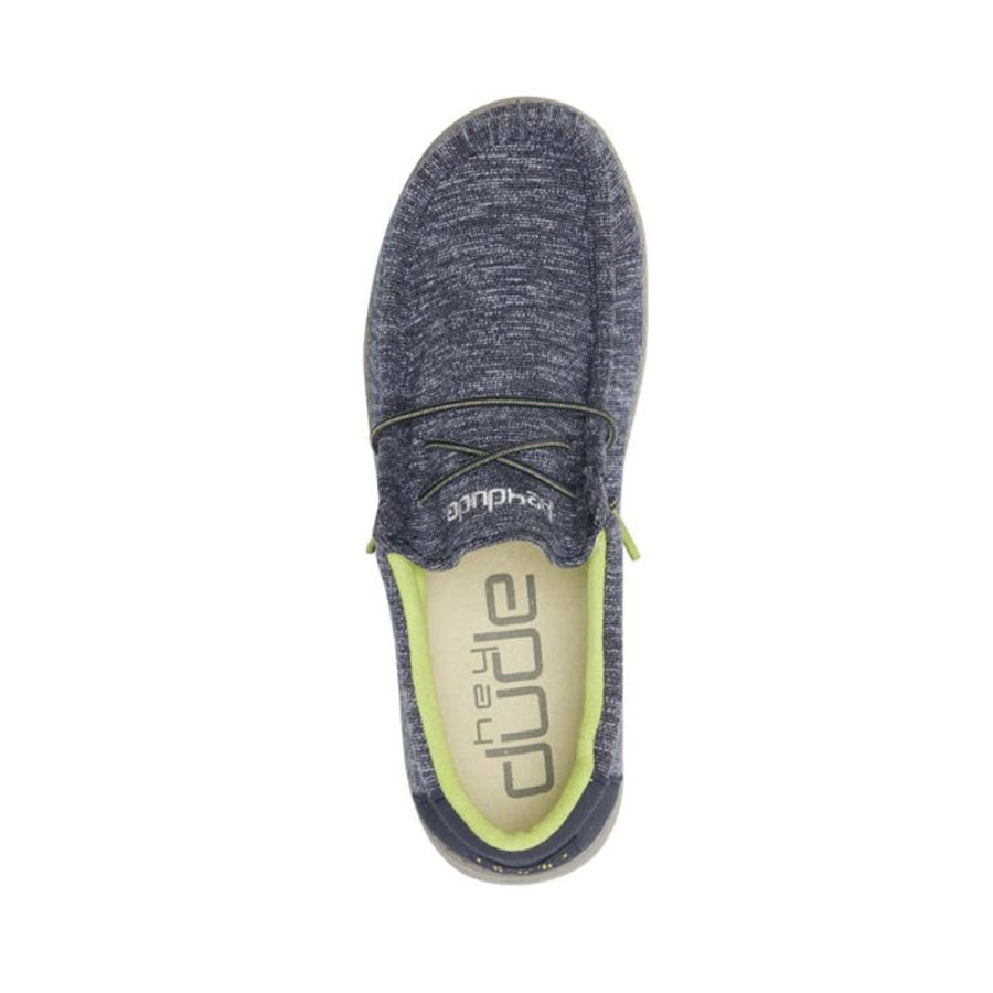 Boys Shoes Hey Dude | Big Boy Hey Dude Wally Stretch Slip On Loafer In Navy