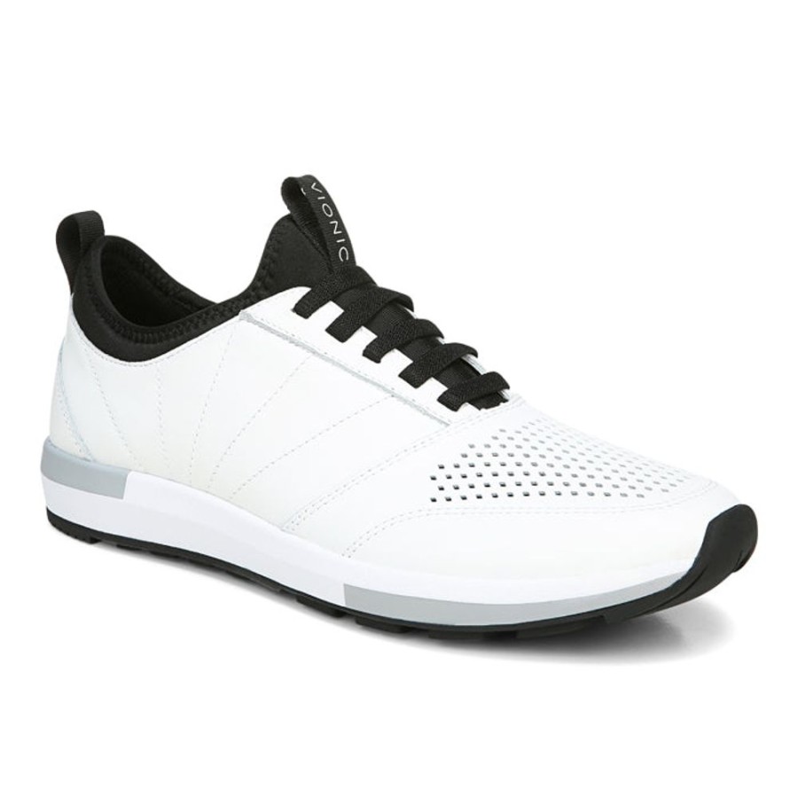 Mens Shoes Vionic | Mens Vionic Trent Sneaker White