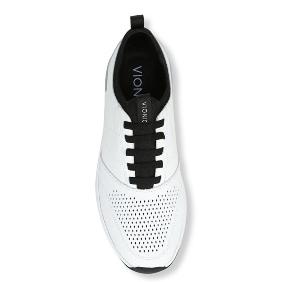 Mens Shoes Vionic | Mens Vionic Trent Sneaker White