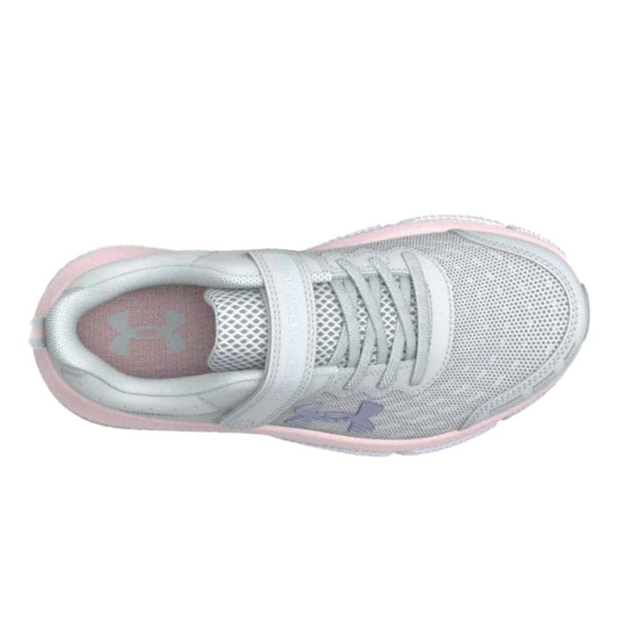 Girls Shoes Under Armour | Big Girl Under Armour Assert 10 Ac Wide In Halo Gray/Pink Sugar/Iridescent