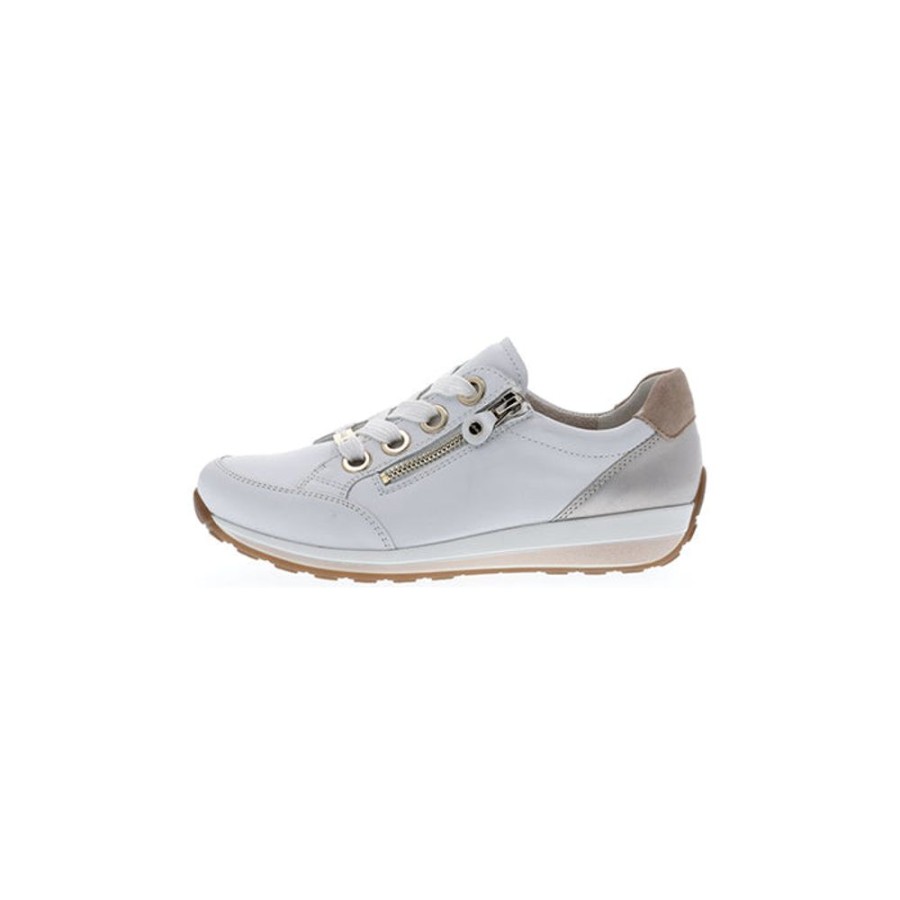 Womens Shoes Ara | Womens Ara Ollie In White/Silver Metallic