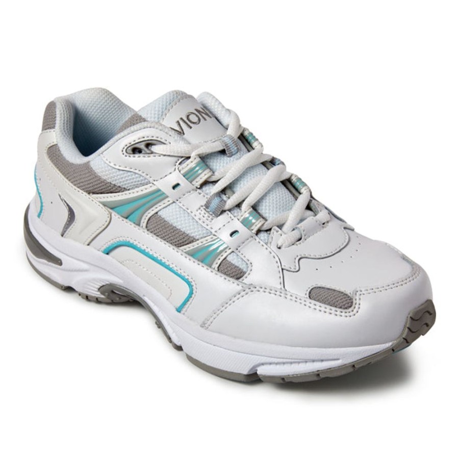 Womens Shoes Vionic | Womens Vionic Walker Active Sneaker White/Blue