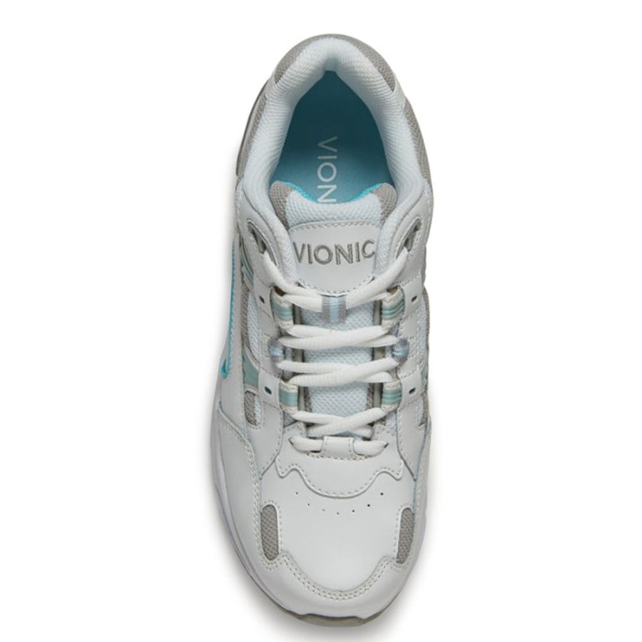 Womens Shoes Vionic | Womens Vionic Walker Active Sneaker White/Blue