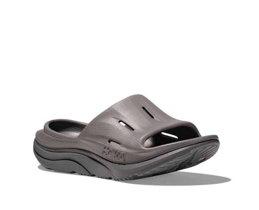 Womens Shoes Hoka | Womens Hoka Ora Slide 3 In Grey/Grey